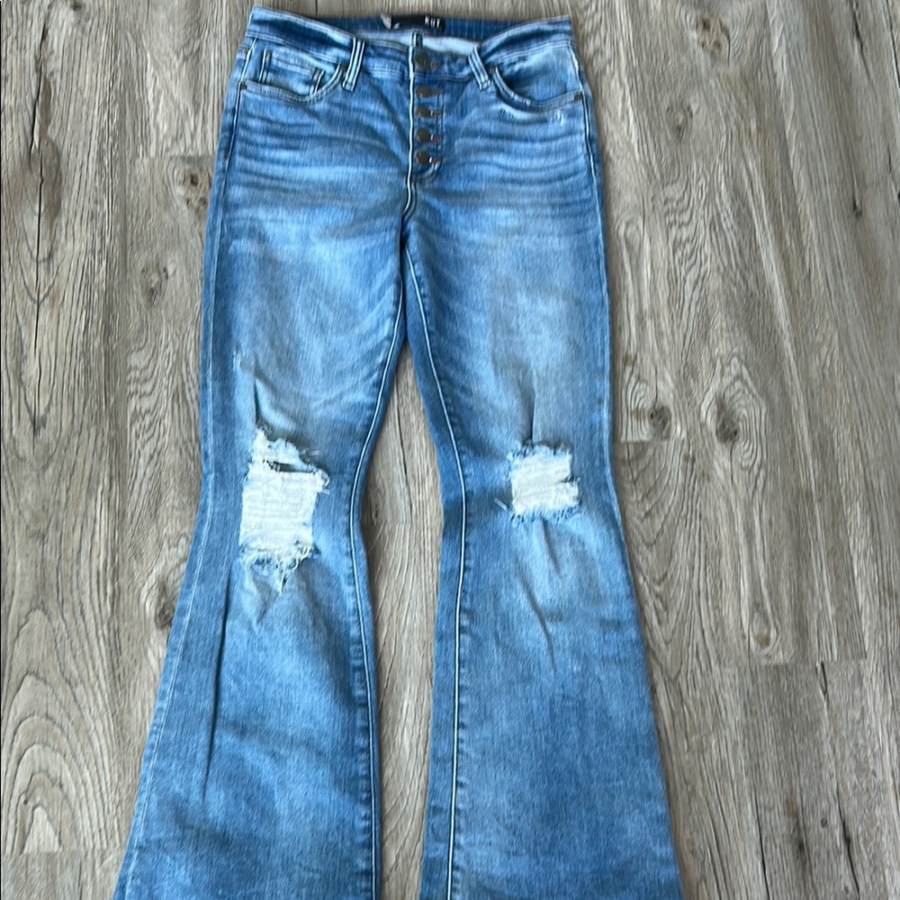 Kut from the Kloth Blue Flare Wide Leg Jeans